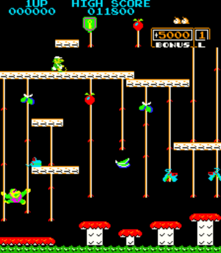 Donkey Kong Jr. (bootleg on Moon Cresta hardware) Screenshot 1